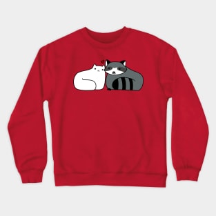 Raccoon and Cat Love Crewneck Sweatshirt